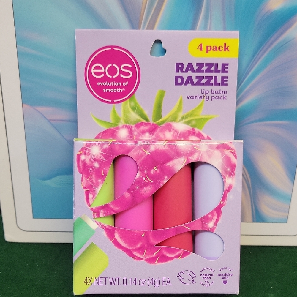 eos Razzle Dazzle Lip Balm 4-Pack New in Box